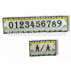 Vietri ceramic house number...